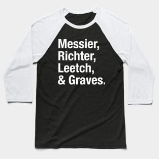 New York Rangers Legends Messier Richter Leetch Graves Baseball T-Shirt